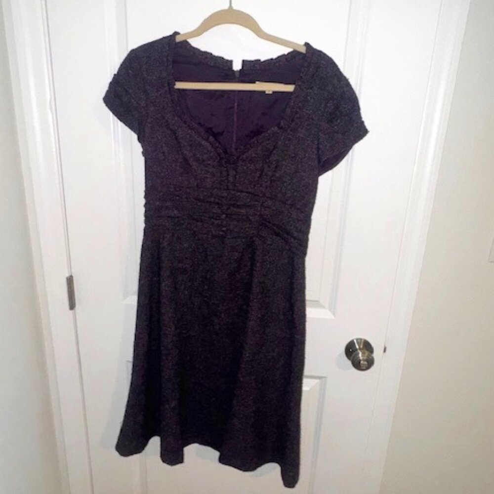 Nanette Lepore purple tweed dress - Picture 2 of 6